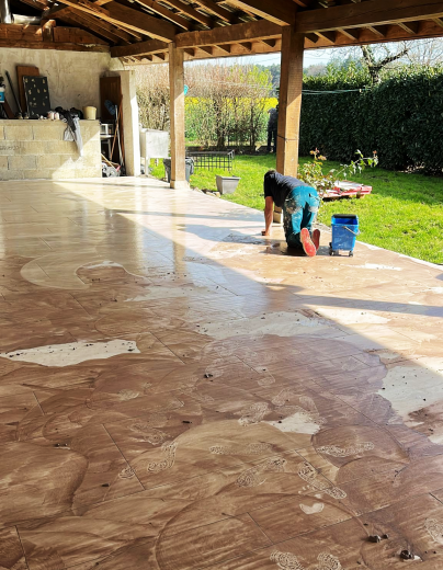 Pose de carrelage extérieur sol Sud Ouest, carreleur Sud Ouest, DT Carrelage